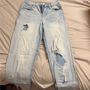 Light Blue Distressed Women's Jeans
